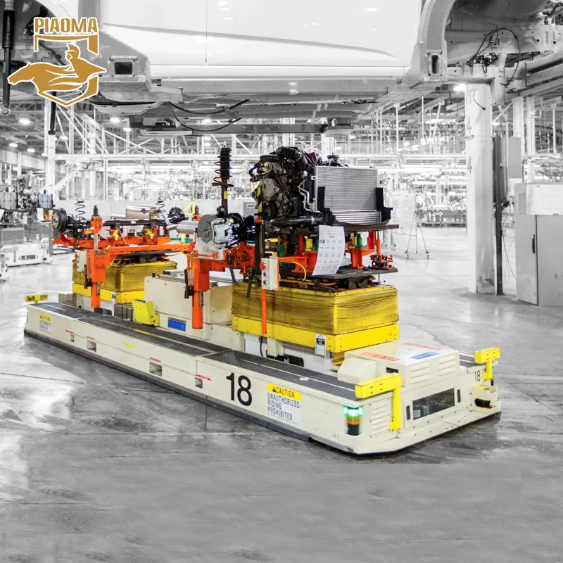  Автоматическое управляемое транспортное средство AGV с промышленной загрузкой для транспортировки двигателя или некоторых специальных деталей вилочный погрузчик agv