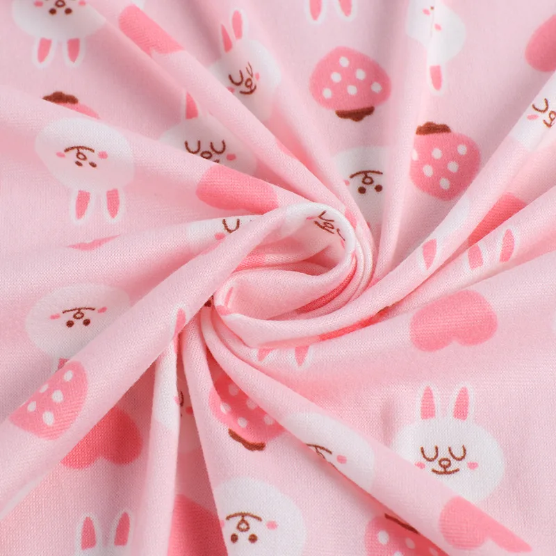 Wholesale Yummy Fabric 95%Poly 5%Spandex DTY Double Brushed Jersey Fabric Print Knit Fabric Shirt