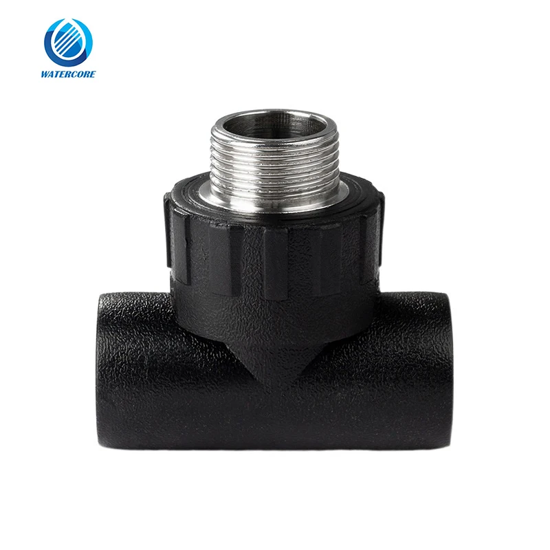 BS EN12201 High Pressure Pipe Fitting HDPE Pipe Brass Male Tee and Fittings of Socket Fusion for PE Pipe Water Supply SDR11