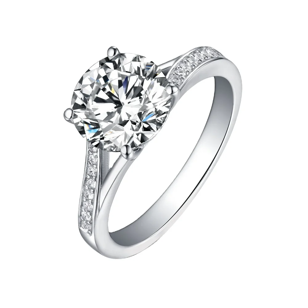 Серебряное кольцо оптовая продажа серебряные Свадебные кольца из стерлингового 925 с кубическим цирконием