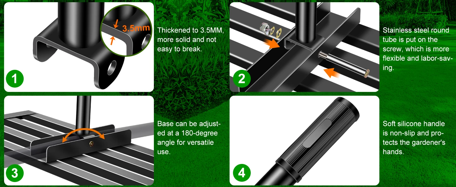 30*10inch Lawn Rake Suitable for All Shafts DIY Gardening Levelawn Tool OEM Support Lawn Leveling Rake