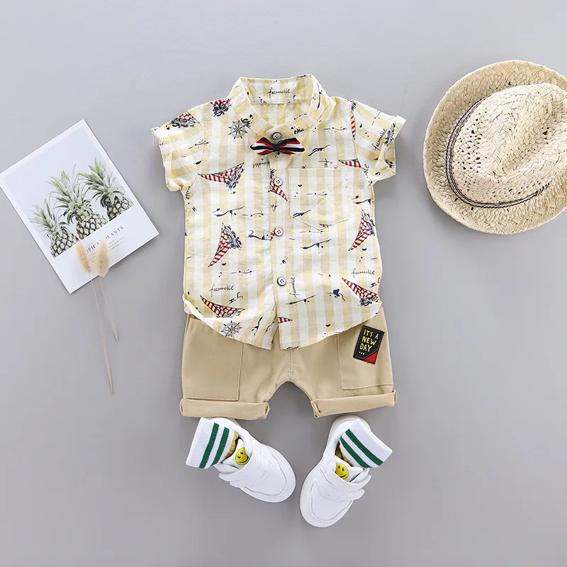 Comfortable Casual Hot Selling Popular Printed Short-sleeved Shirts Bulk Wholesale Kids Clothing Boys Children Clothe