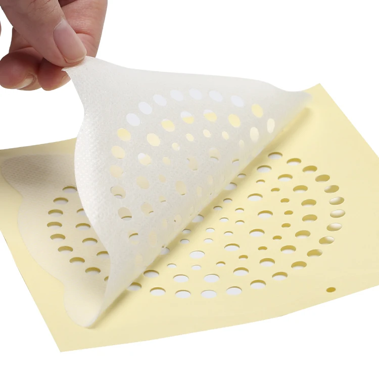 
15*15cm Wholesale Amazon Hotsale OEM Disposable Floor Drain Sink Non-woven Sticker Filter Strainer For Hair Leftovers Bathroom k 