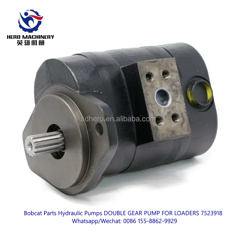 Genuine Bobcat Parts 7523918 Hydraulic System Hydraulic Pumps DOUBLE GEAR PUMP FOR LOADERS