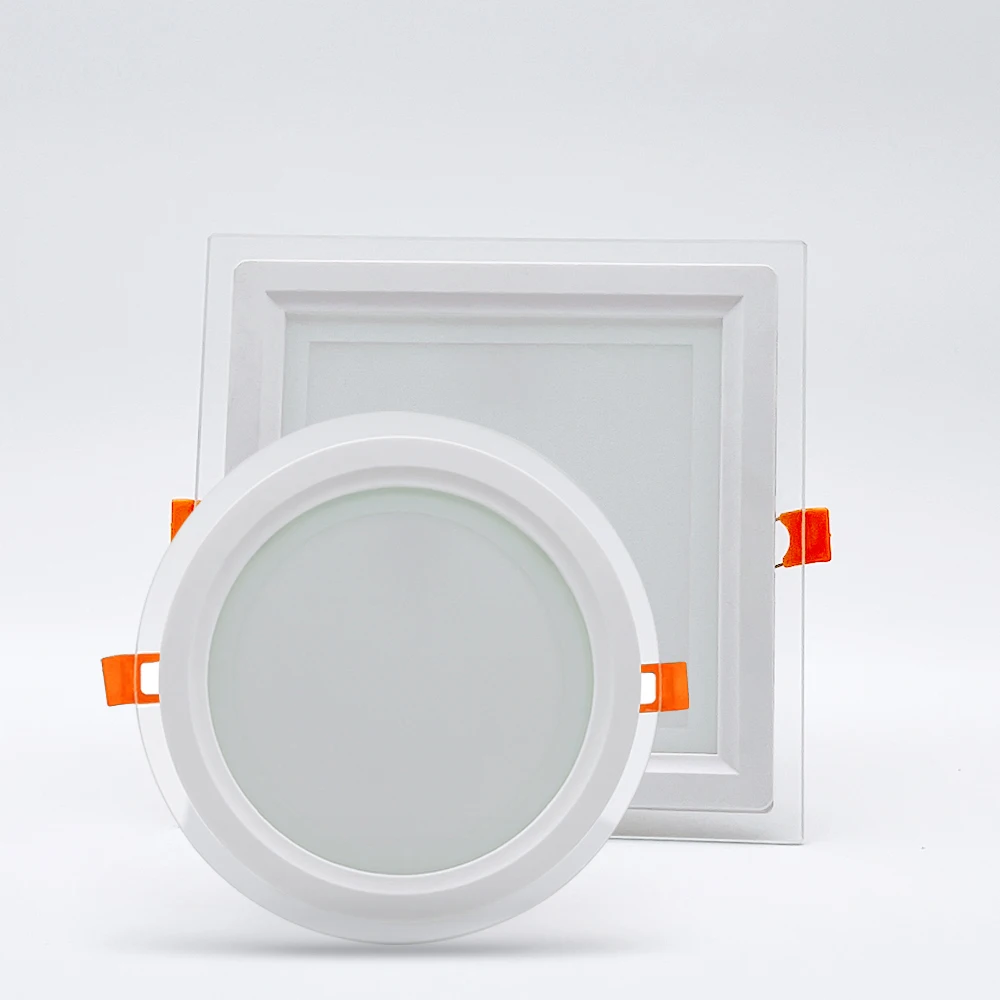 CE Europe single color temperature glass dimmable 3 inch ip44 6w 6 w backlit recessed led panel light