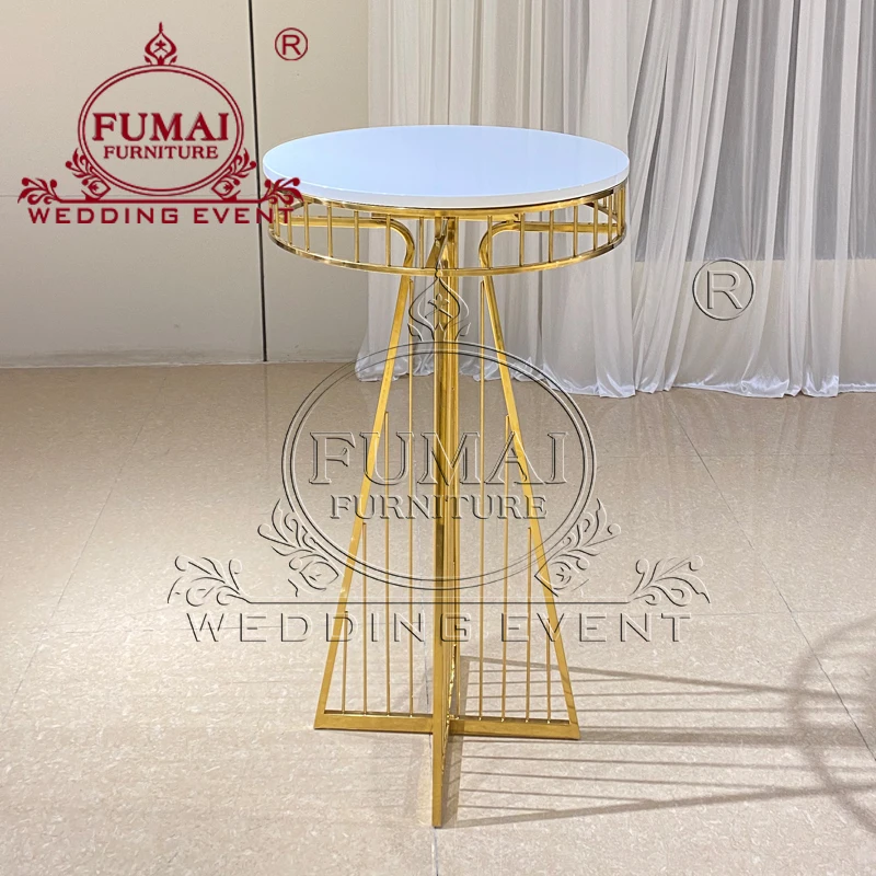 2023 Hot Sale Glass Top Cocktail Round Reception Bar Table For Restaurant