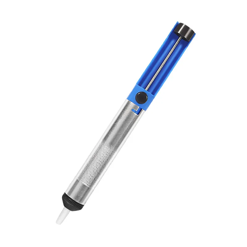 Blue aluminum alloy stripper pump suction device Soldering iron solder pump tool suction pen is removed