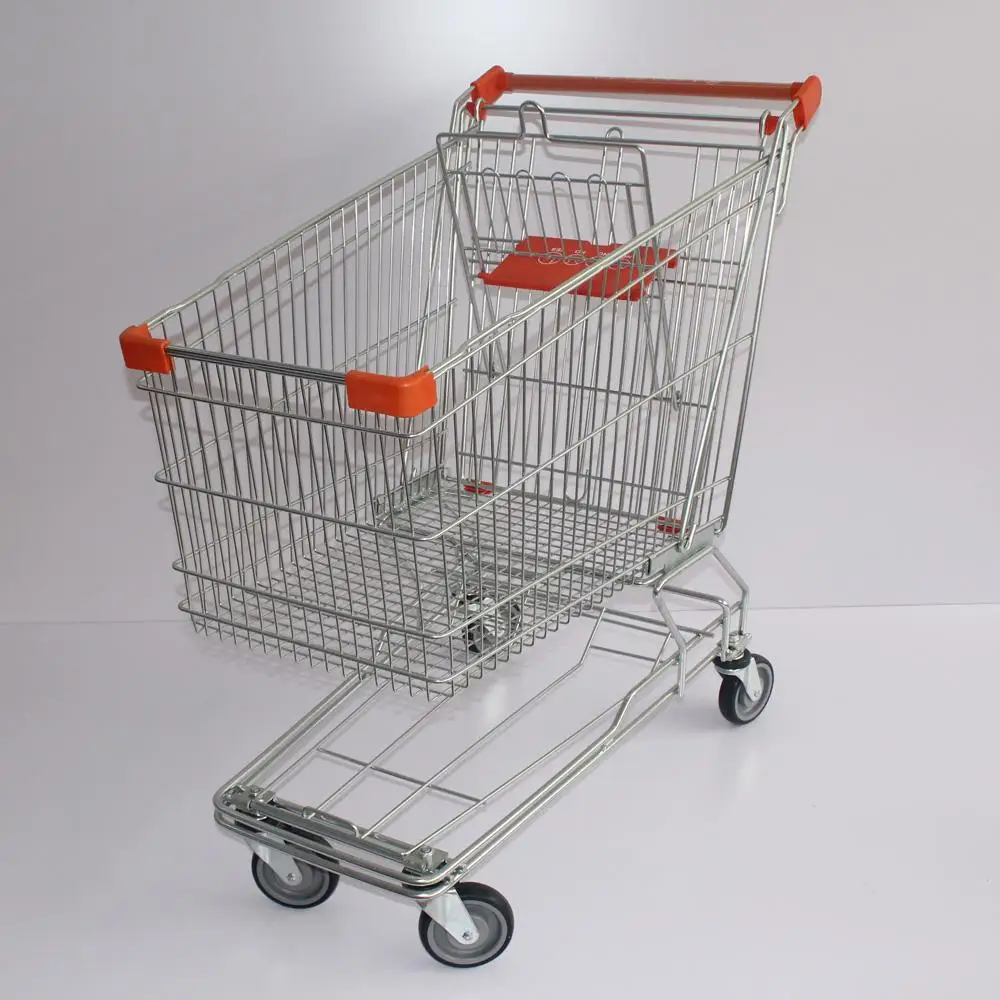 Hot Sell Shopping Carts on Wheels for Retail Stores Metal Shopping Cart Trolley