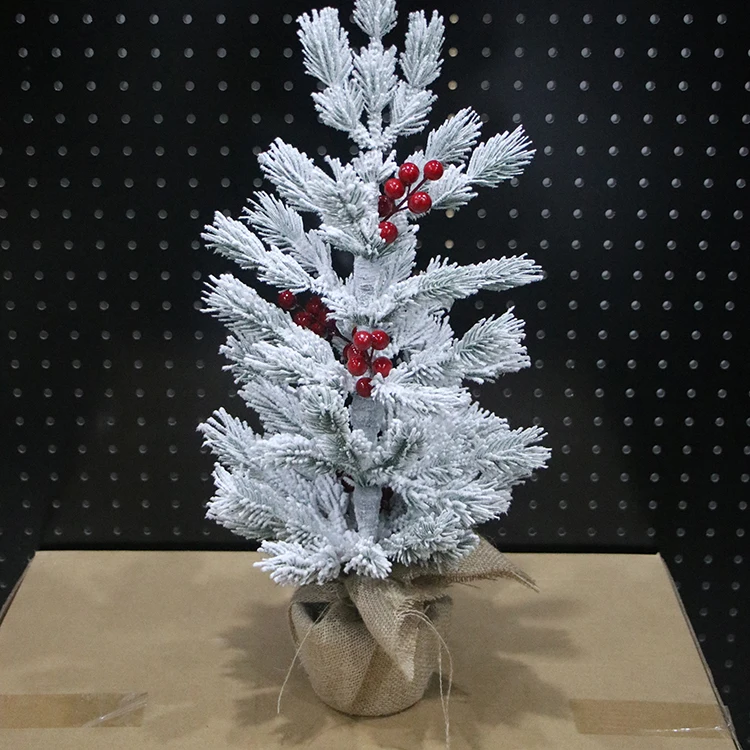 
Тканая сумка, растения в горшке, искусственный снег для рождественской елки, мини уличные рождественские украшения для елки 