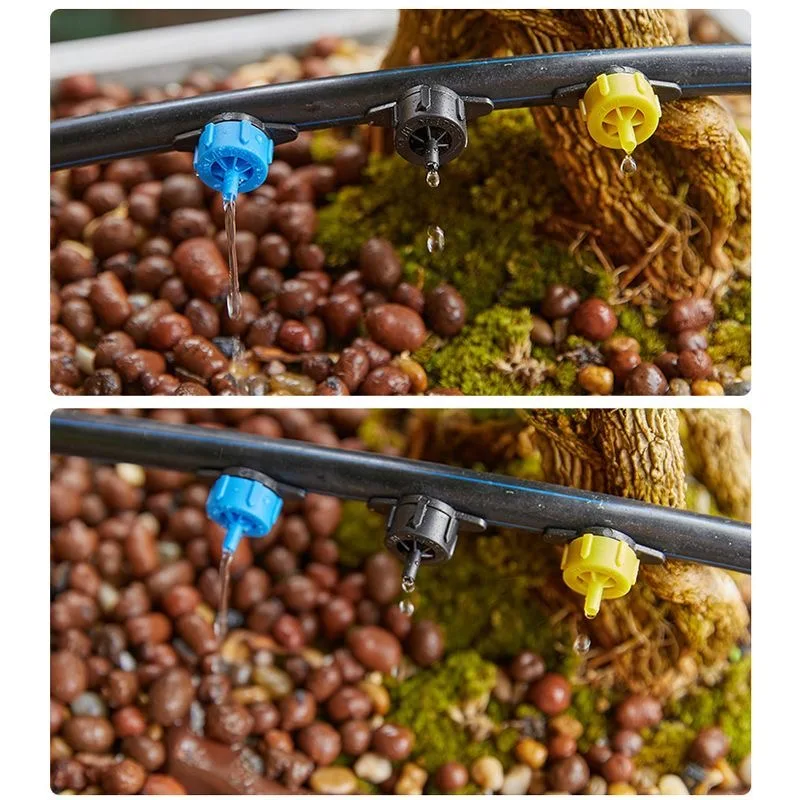 Auto Watering Emitter Button Drip Irrigation System Drip Drop Water Garden Plastic Non-adjustable Button Dripper