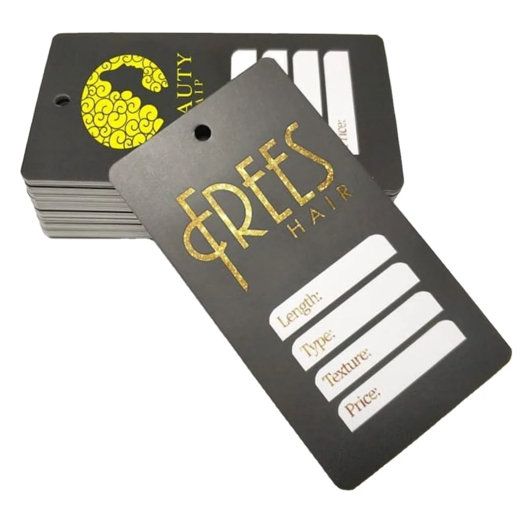Оптовая цена, пользовательские дизайнерские этикетки, наклейки, печать, бирка для наращивания человеческих волос