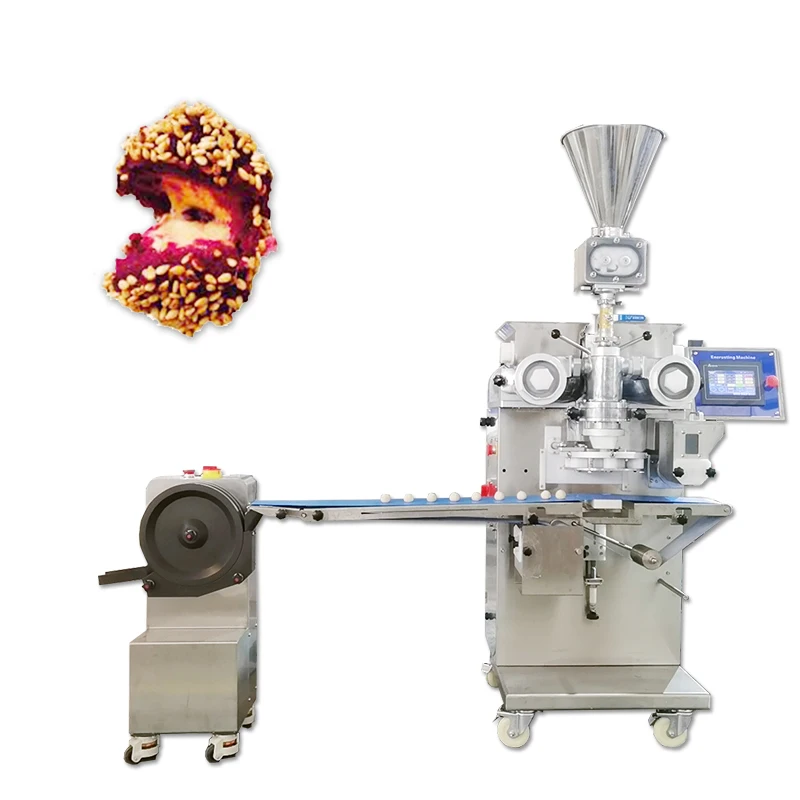 Longyu encrusting machine rounding stuffed jam sweet date balls energy ball machine production line for food factory