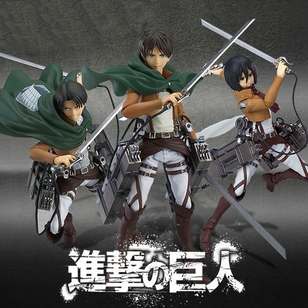Shingeki No Kyojin Attack Abs/pvc Anime Action Figure Toy Doll
