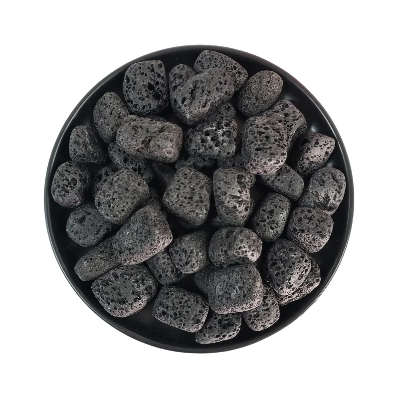 Lava Rock Scoria Black Basalt Natural Gemstone Tumbled Stone