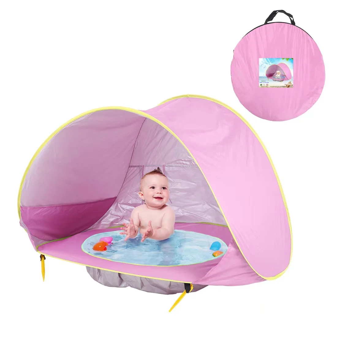 Factory Directly Supply Spf50+ Waterproof Uv Resistant Beach Tent Baby Pop Up Outdoor Tent Bed Travel Tent