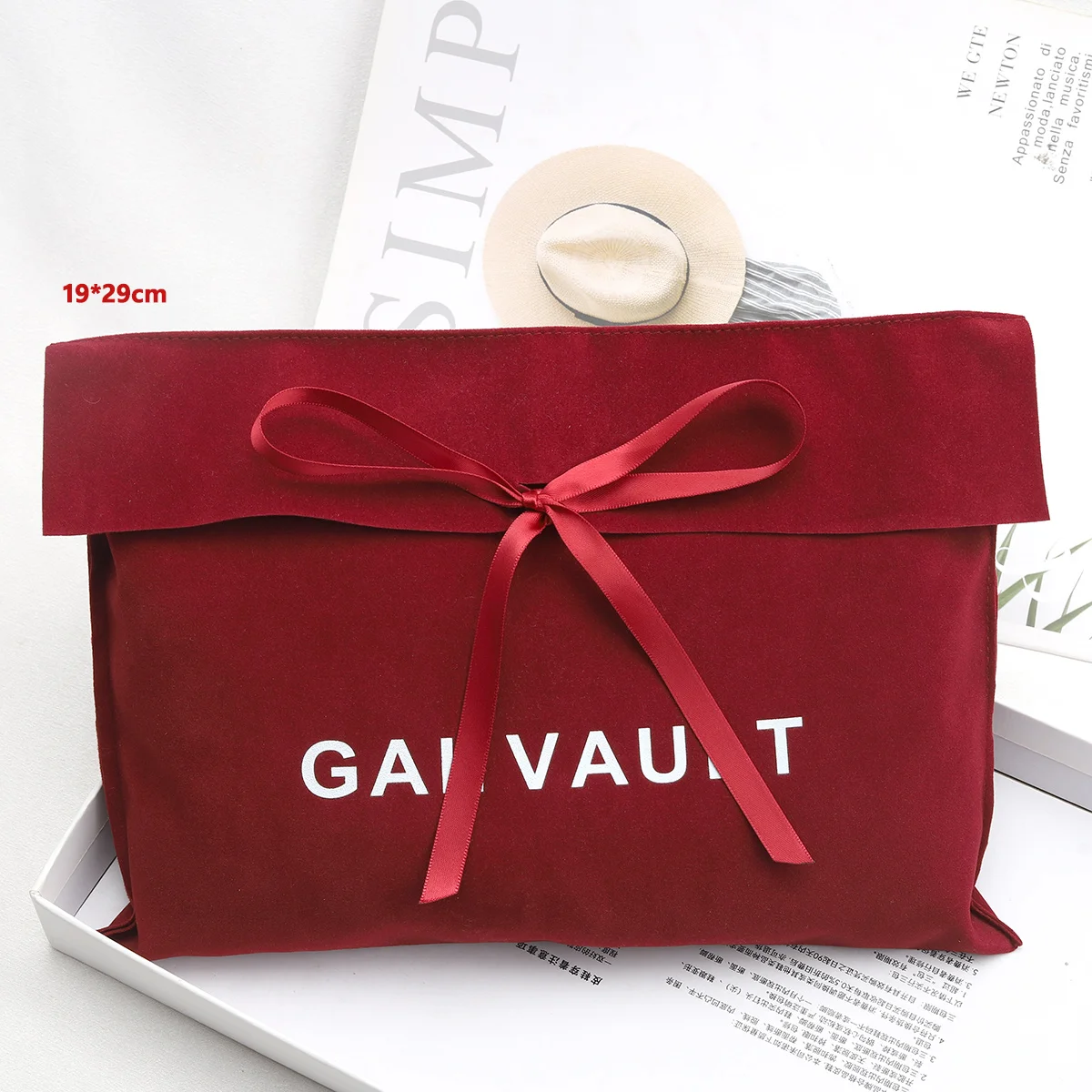 Custom Logo Biodegradable Velvet Envelope Bag with Soft Flap Cover Dust Gift Pouch for Clothes  Packing