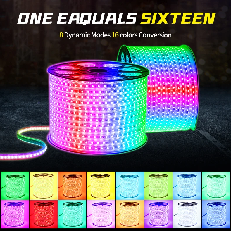 Светодиодная лента 220 В 2 года гарантии Ce Rohs UL высокого напряжения 100 м 50 Высококачественная