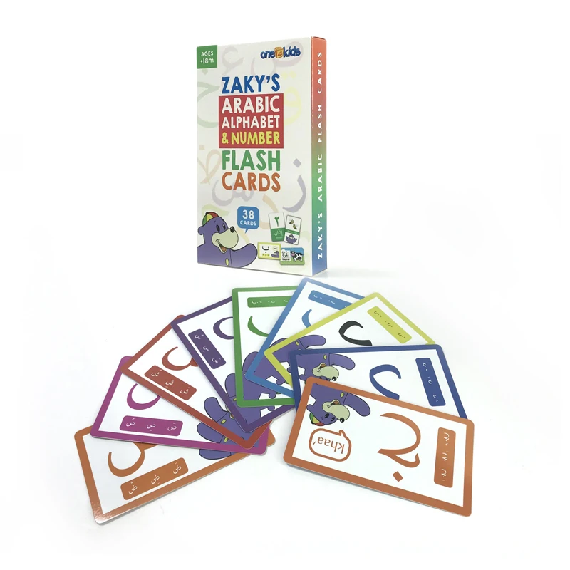 Custom Educational Memory Learning Paper Cards Printing Learning Flash Cards Cartoon Image Playing Cards For Kids