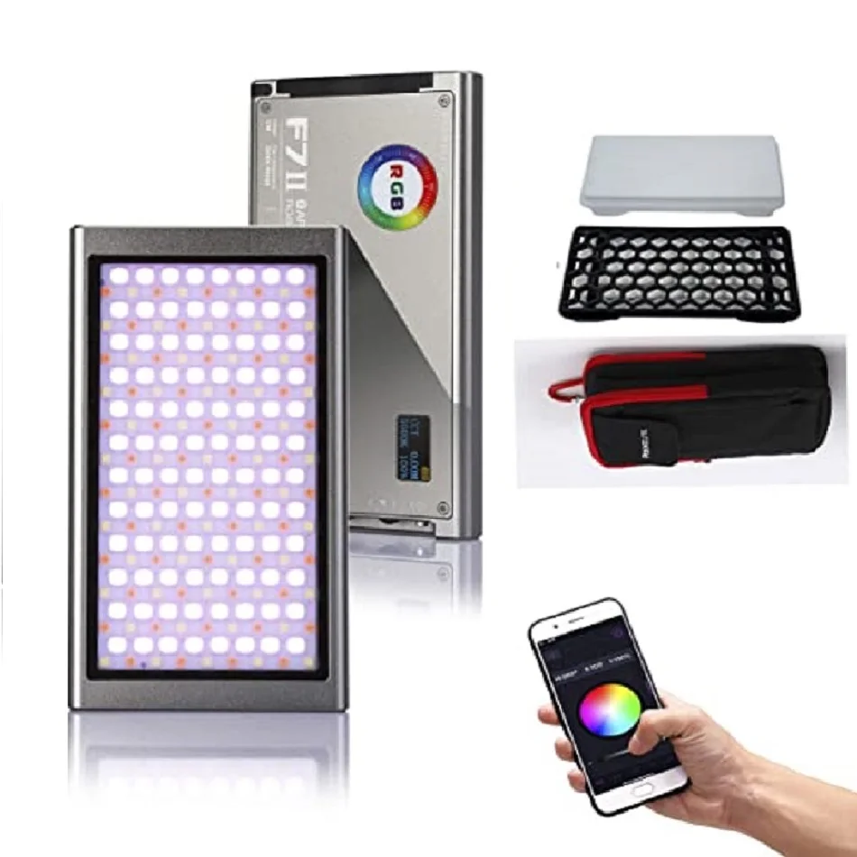 Falcon Eyes F7 II Smart Pocket RGB LED Video Light APP Control Scene Effect Photographic Lighting for Video Studio Youtube