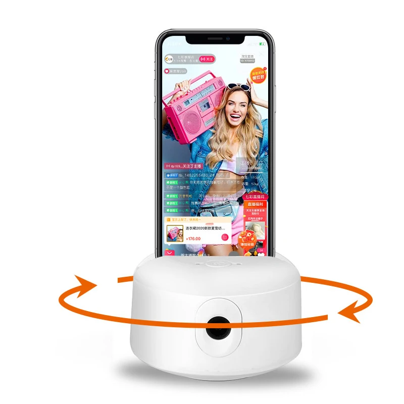 2020 New arrivals ai 360 degree rotation K9 object camera face auto tracking smart shooting stand mobile phone holder