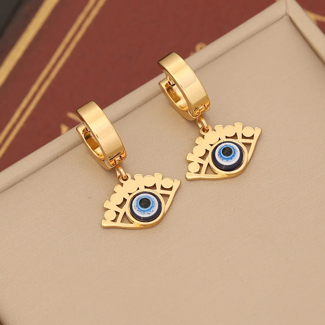 Wholesale Fashion Multi Styles Free Choice Stainless Steel Huggie Hoop Dangle Eye Drop Personalized Earrings