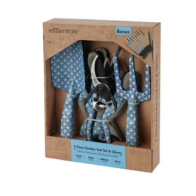 Factory Price 4pcs Garden Scissor Cultivator Spade Gloves Box-Packed Industrial Garden Pruning Tools