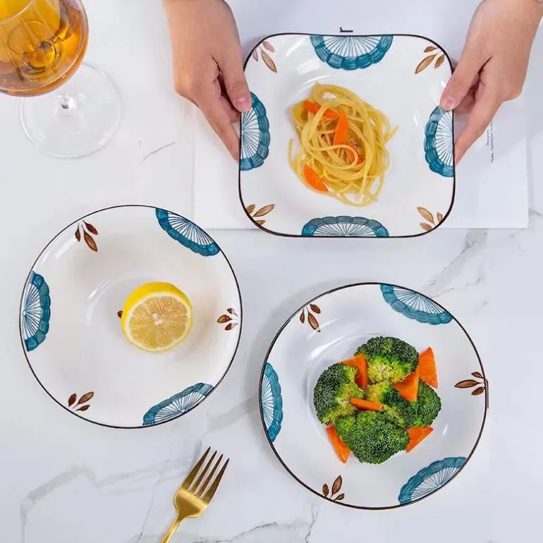 Savall HoReCa  ceramic 8 inch  porcelain ceramic dinner sets bone china colorful Dinnerware sets hotel restaurant