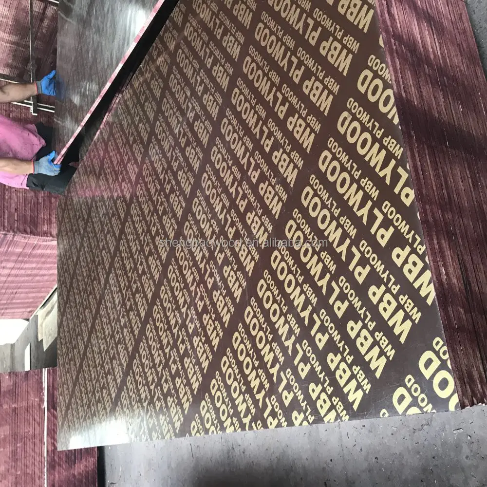 Фанера для облицовочной доски, 18 мм, финолический клей, черная пленочная облицовочная фанера