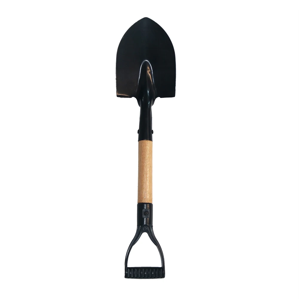 Mini Portable Iron 36 Inch Snow Shovel With Wheel Easy Carrying Sapper Shovel