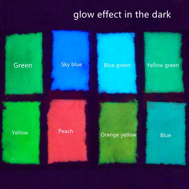Glow in Dark Sand Photoluminescent Gravel Fluorescent Grain Set for Glass Decor Graffiti Luminous Art Pigment
