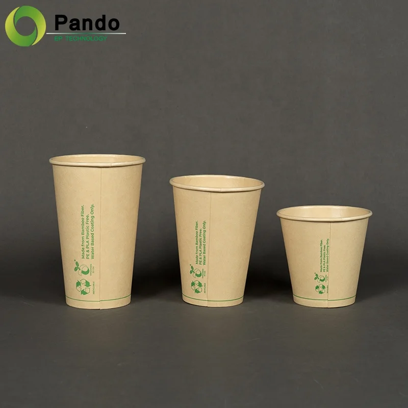 8oz 12oz 16oz Disposable Food Grade Corrugated Kraft Custom Paper Cups Biodegradable Double Wall Paper Cup For Cold Hot Drink