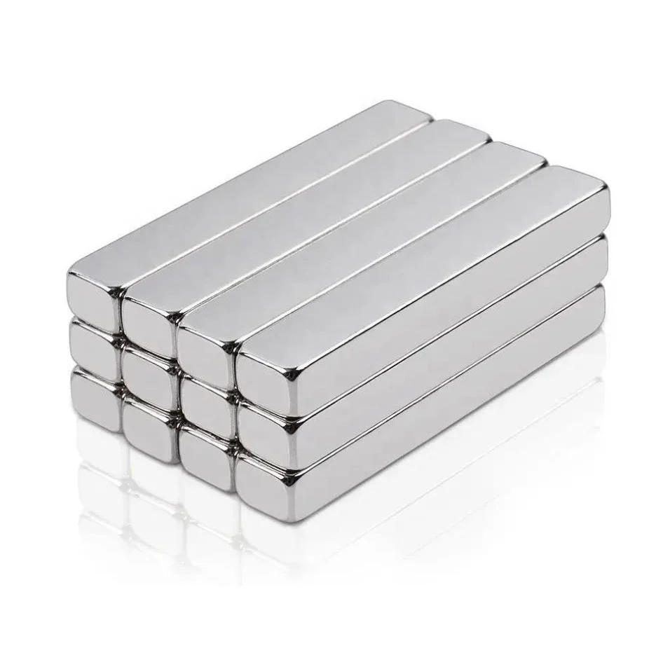 Custom size Block NICUNI/Black Epoxy Coating Neodymium Magnet Square N52 NdFeb Magnet with adhesive for Tool Storage