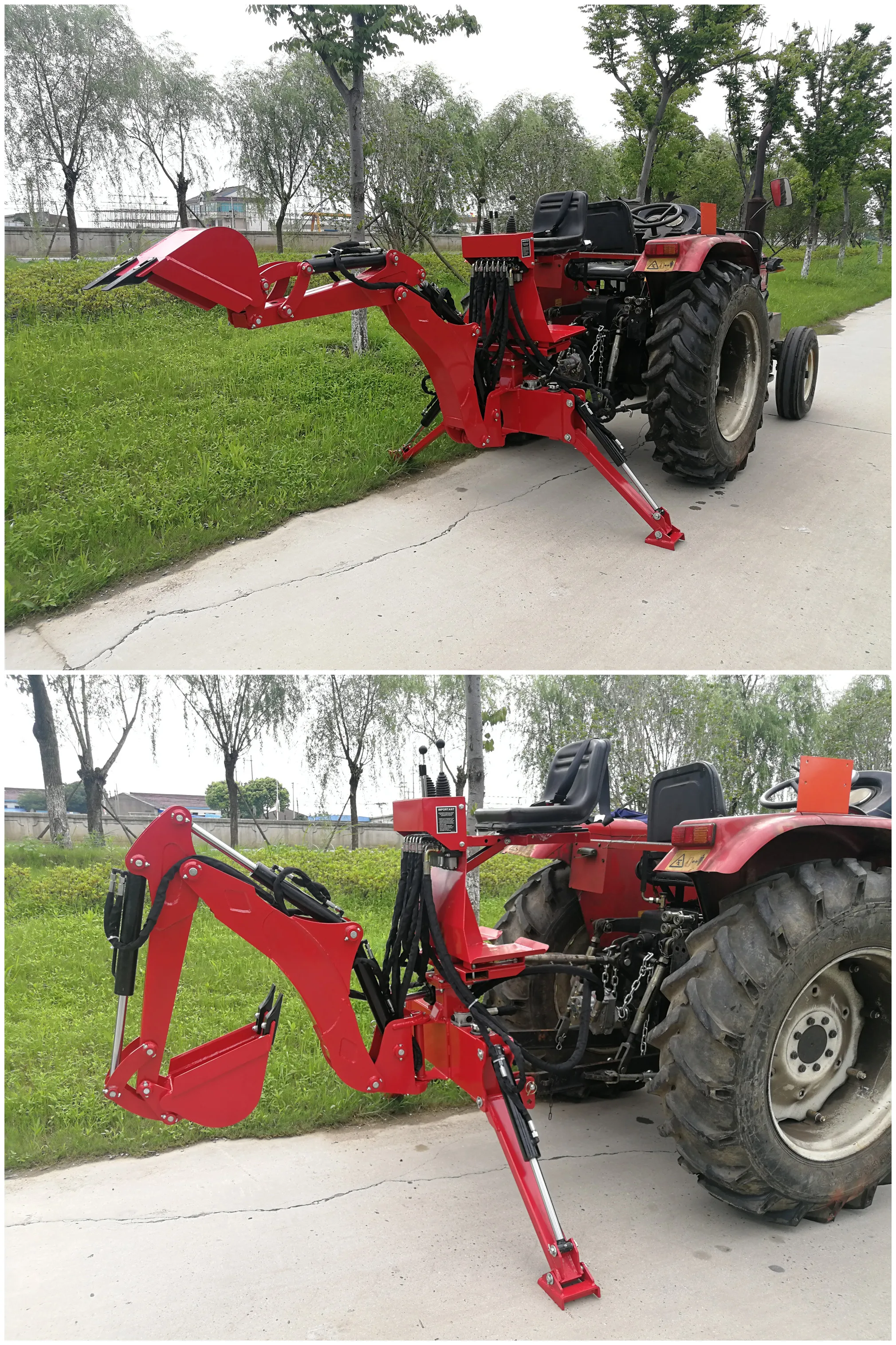 Forestry machinery farming tractors towable backhoes tractor 70hp backhoe garden machine retroexcavadora earthmoving machinery