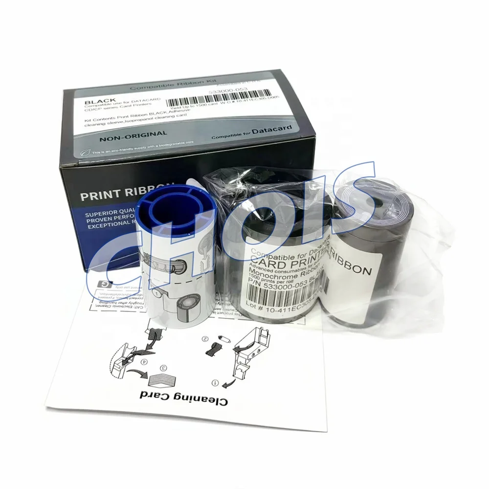 Compatible Datacard 532000-053 Black Ribbon For SP, SD, FP Series Card Printer