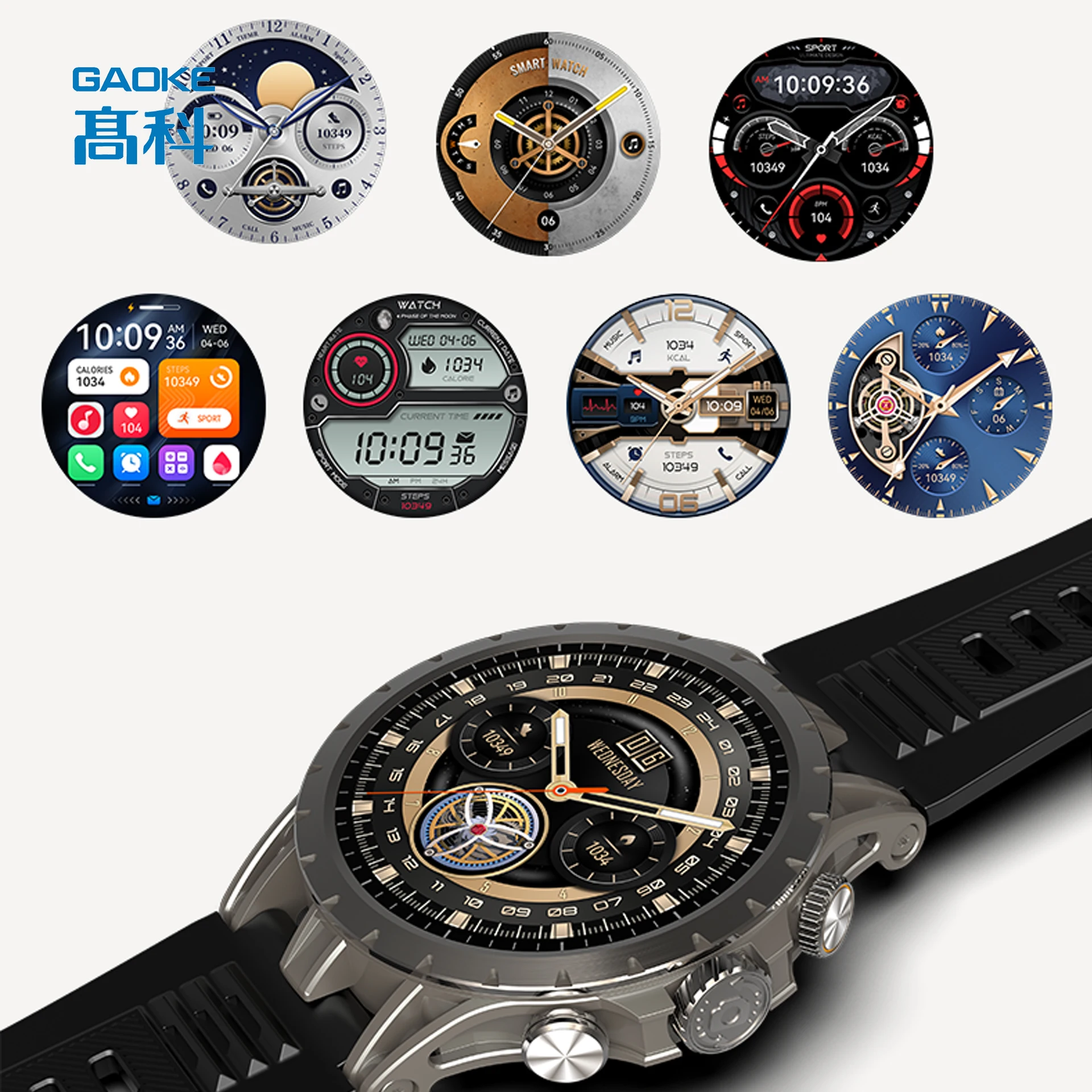 Fitness Sports Round Featuring Camera Waterproof Design Big Screen 4g Connectivity Sim Card Support Smart Watch