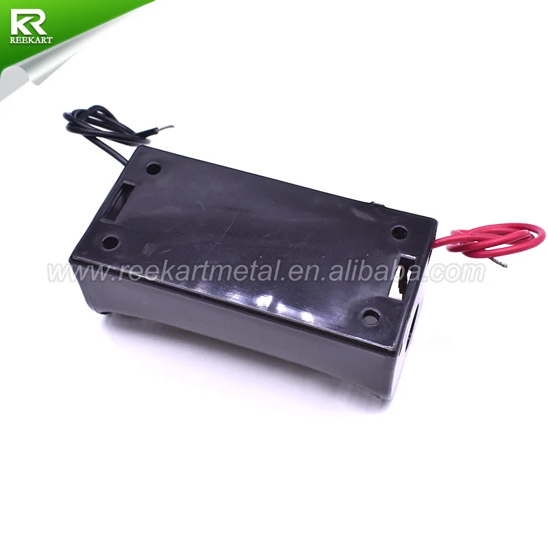 Single 1.5V Plastic C Cell Battery Holder Battery Storage Case Box With Wire Leads
