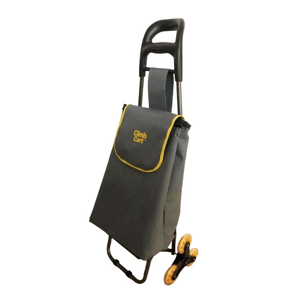 Folding Shopping Trolley Bag Foldable 3 Wheel Stair Climber Shopping Trolley