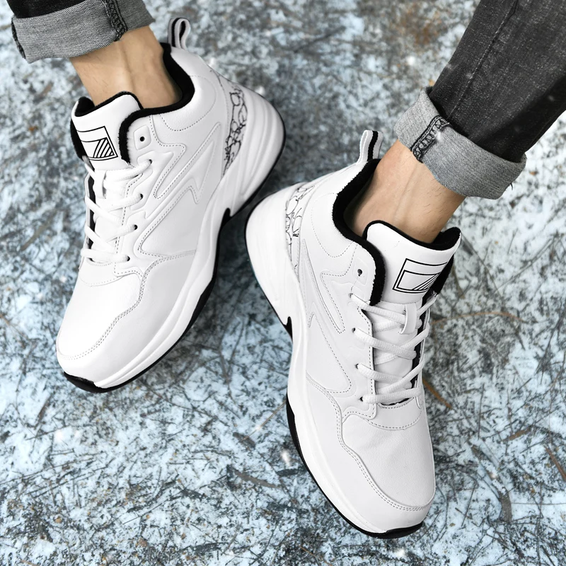 New style plus velvet warm cotton shoes wear-resistant running walking basketball casual sneakers