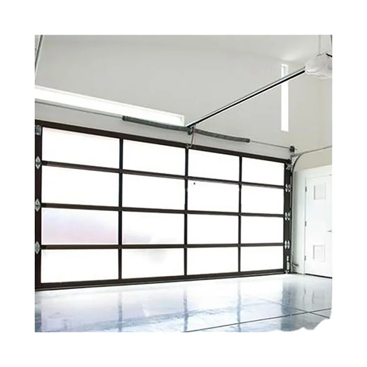 High Quality Glass Aluminum Garage Door Intelligent Automatic Operation Segment Garage Door