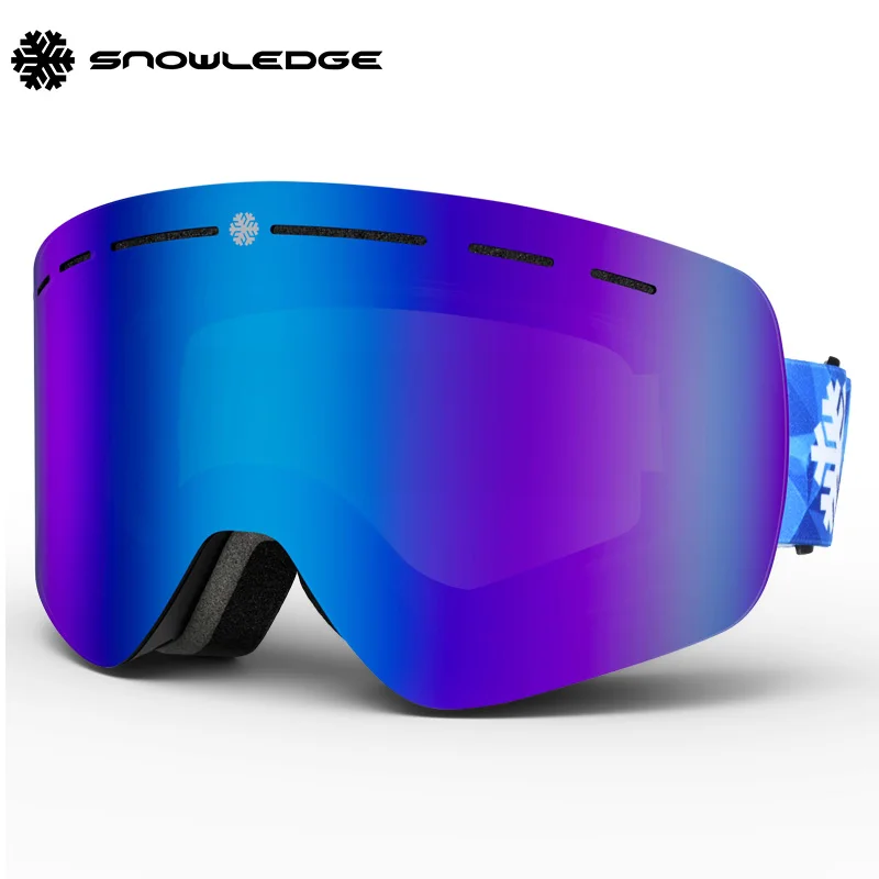 Snowledge 108A private label ski goggles frameless snow goggles OEM custom logo snow goggle manufacturer