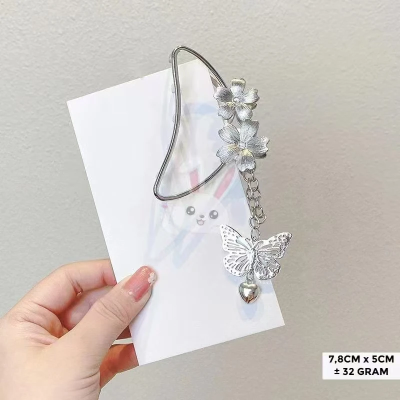 2024 Women Gold Geometric Butterfly Hair Claw Vintage Long Pendant Hair Clips women fashion Hair Accessories