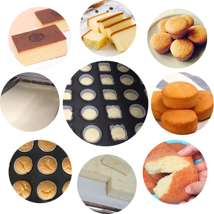 Save Labor Cost fully automatic cupcake machine soft sponge cake making cake depositor machine