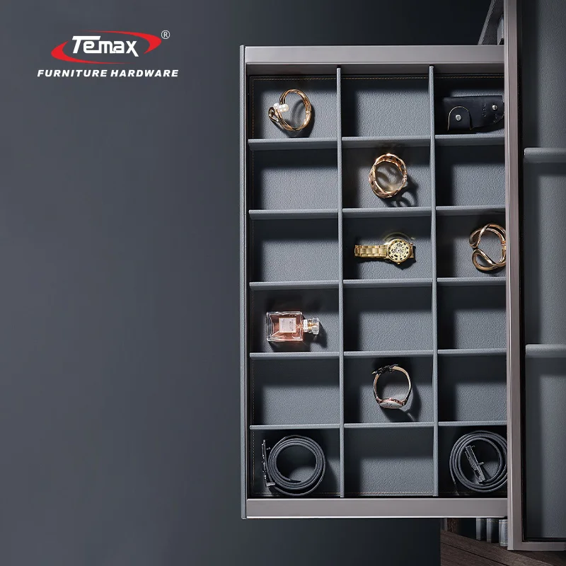 Temax W-A015 Multifunctional leather square box decoration cabinet storage furniture accessories box wardrobe hardware