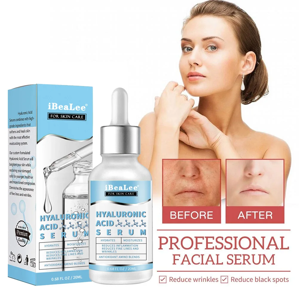 IBeaLee Hyaluronic Acid essence Original Solution Anti wrinkle Facial Moisturizing Shrinking Pores Brightening Skin Tone