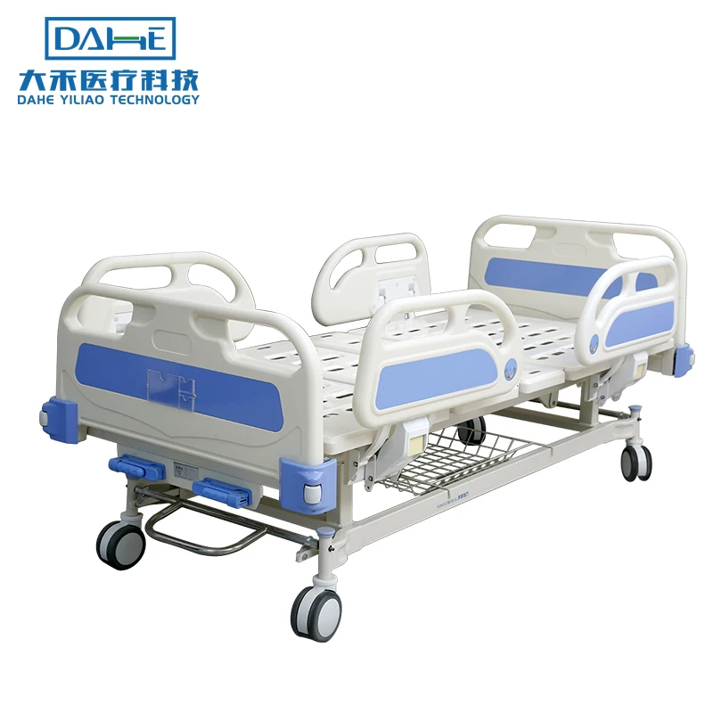 
Hospital furniture ABS headboard 2 crank manual elderly care bed for hospital ward 