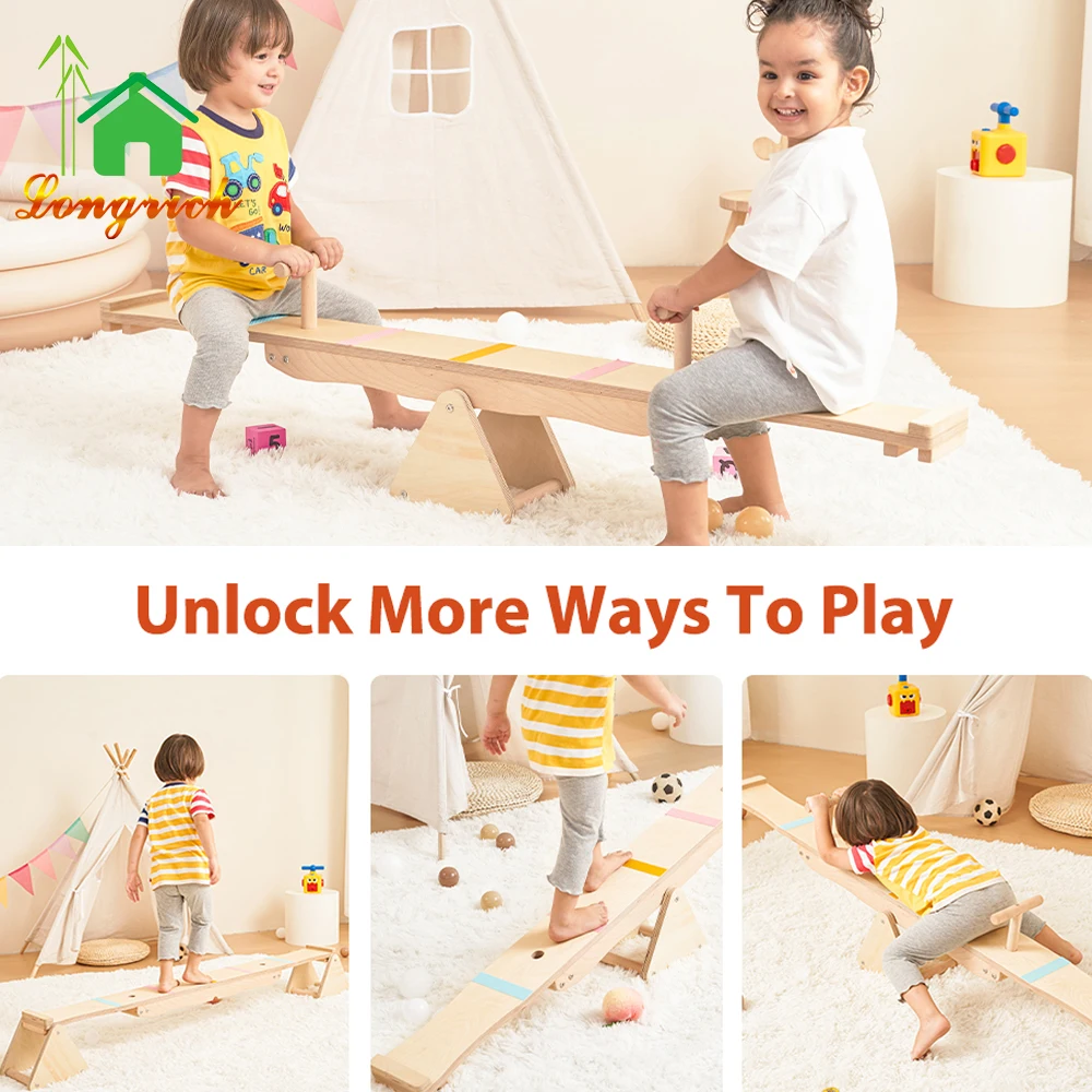 Custom foam rotating seesaw horse kids toy tariler for kiddie ride outdoor seesaw use for kids kindergarten 4 seater