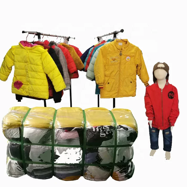 Branded Second Hand Clothes Sort Used Clothes Winter Children Jacket Wholesale