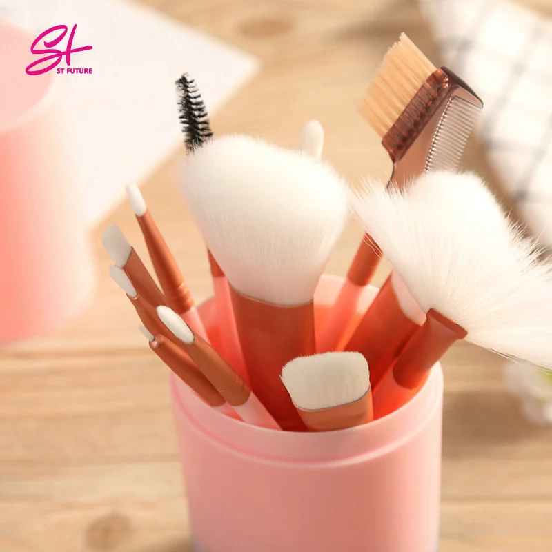 Private Label personalized make-up brush nylon hair RED makeup brush set