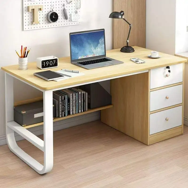Simple And durable Household Study Table For Student Computer Desk With Bookshelf And Cabinets Study at Home