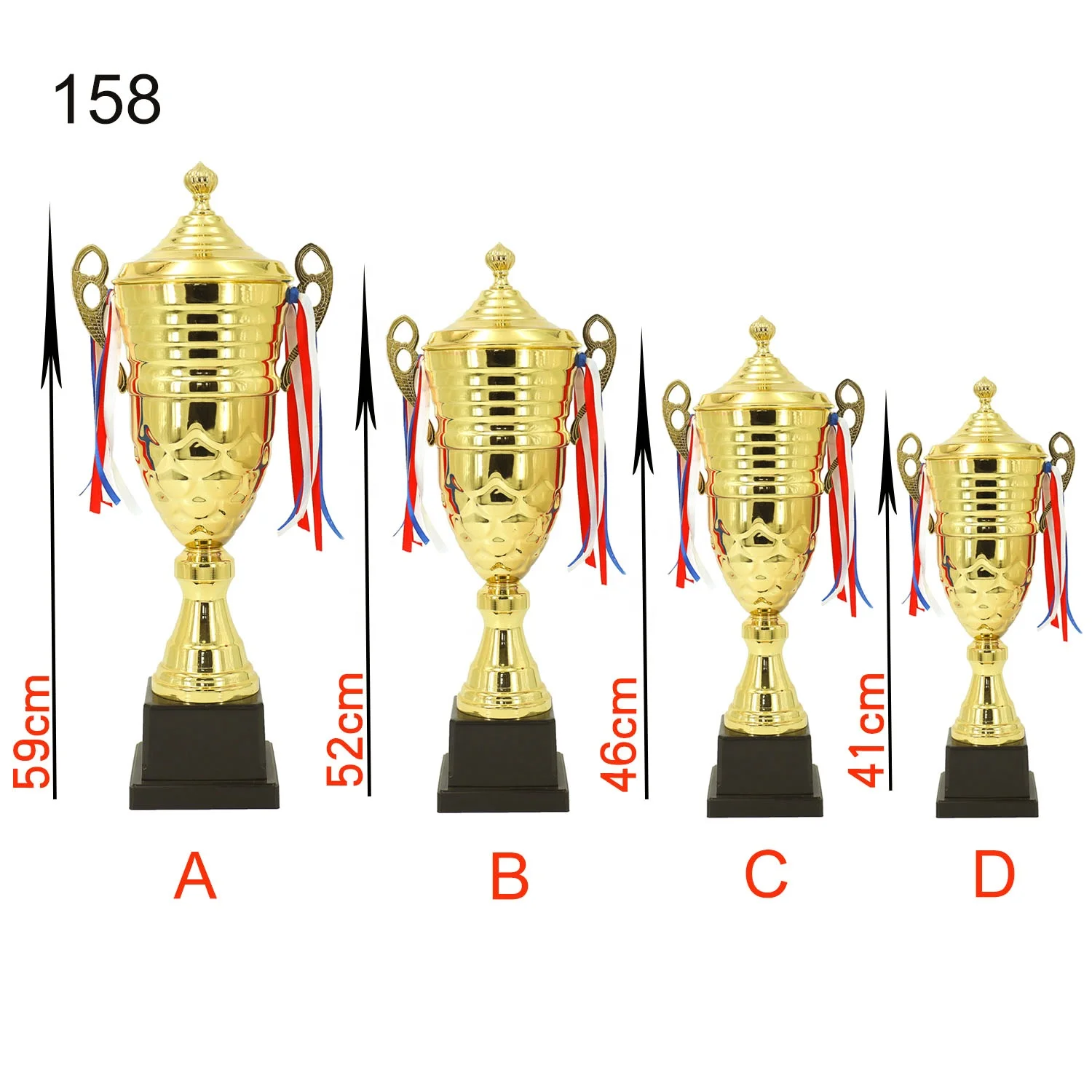 Трофей Кубок для чемпионата по футболу Copa Trofeo с логотипом под заказ золотые металлические большие роскошные награды трофей